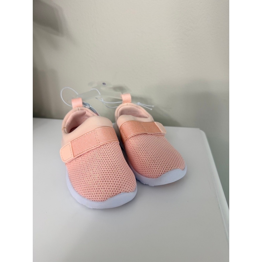 Cat & Jack Austen Sneakers Toddler Girls 6 Pink Mesh Sparkle NWT
